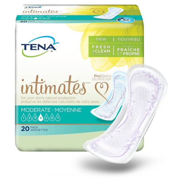 Tena Intimates Incontinent Pad 11" L Regular Length, PK 20 54284